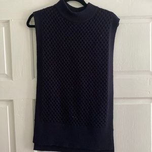 COS navy sweater belted tunic